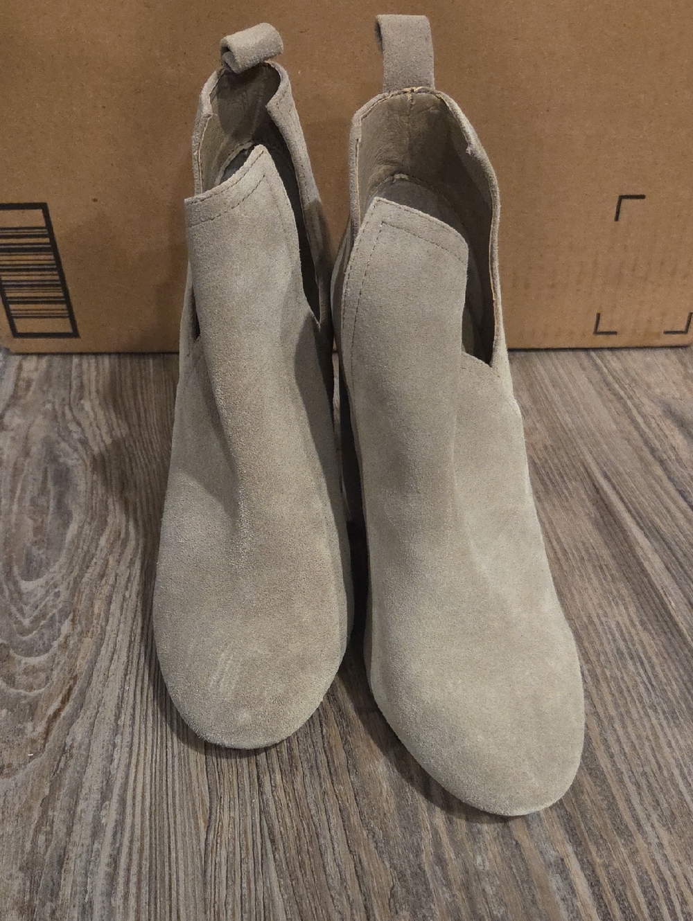 Steve Madden Taupe Suede Ankle Booties